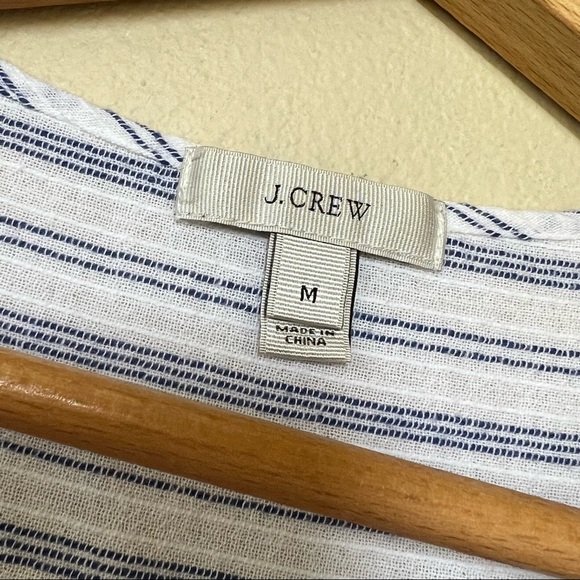 J.Crew Embroidered Striped Tunic Dress, size M - Picture 7 of 11